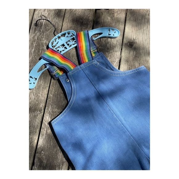 Vintage Little Rascals Overalls Cotton Velvet Rainbow Pride Retro - Picture 9 of 9